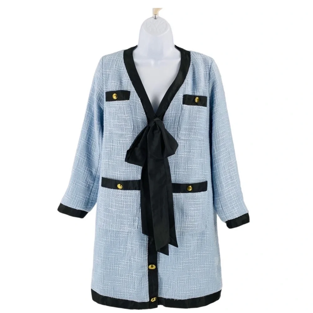 Pomander Place Tweed Coco Retro Bow Dress - Tuckernuck - Picture 4 of 7